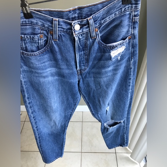 Levi’s Womens 501 Skinny Jeans Size: W25 L28 - Picture 3 of 15